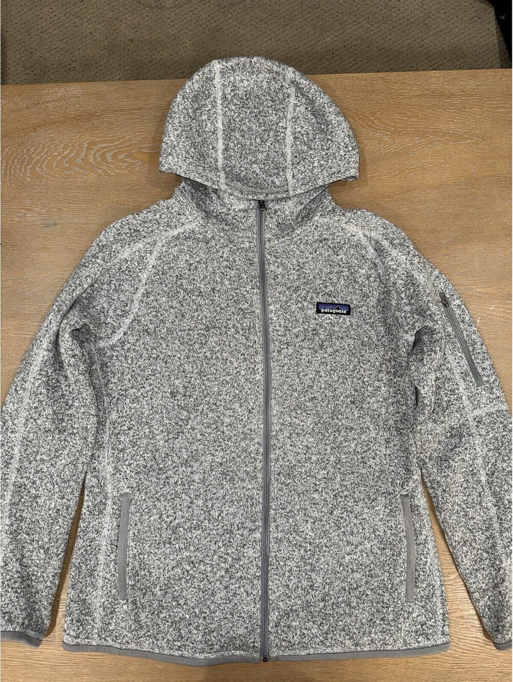 Patagonia Better Sweater Full Zip Hoody Women's LARGE Gray White